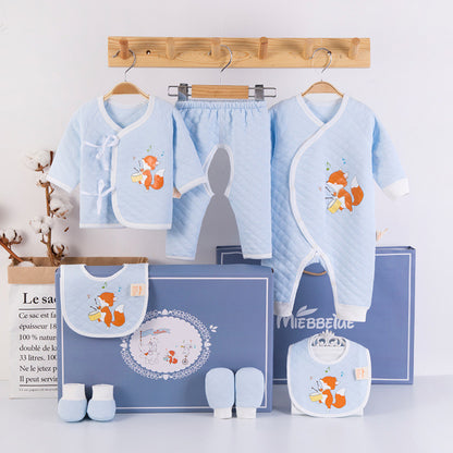 Charming Baby Suit Set in Combed Cotton with Accessories - Vogue Aura