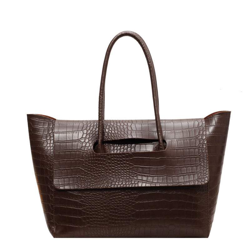 Elegant Stone Pattern Large Capacity Handbag - Vogue Aura