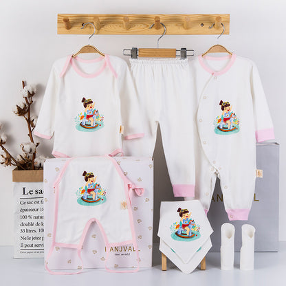 Charming Baby Suit Set in Combed Cotton with Accessories - Vogue Aura