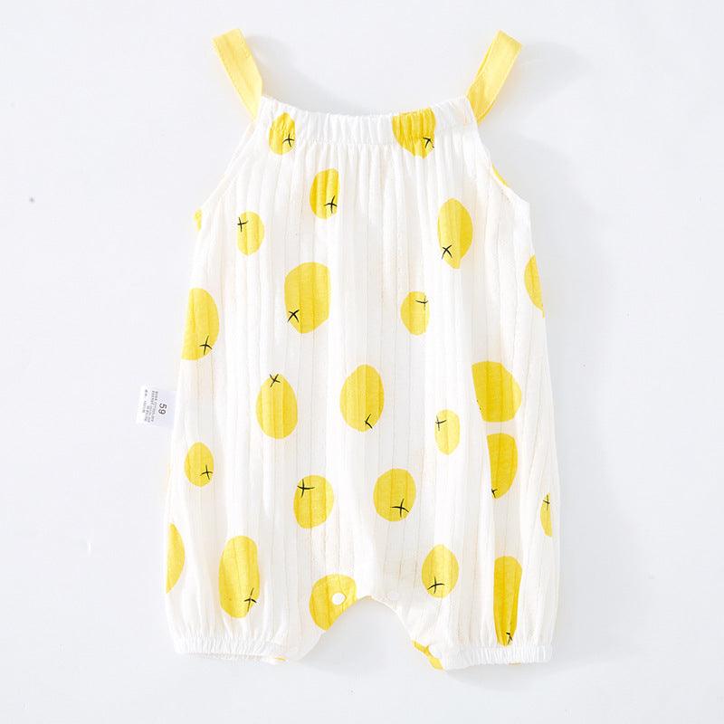 Charming Baby Cotton Sling One-Piece Summer Outfit - Vogue Aura