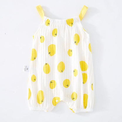 Charming Baby Cotton Sling One-Piece Summer Outfit - Vogue Aura