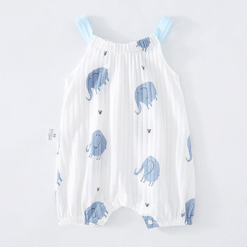 Charming Baby Cotton Sling One-Piece Summer Outfit - Vogue Aura