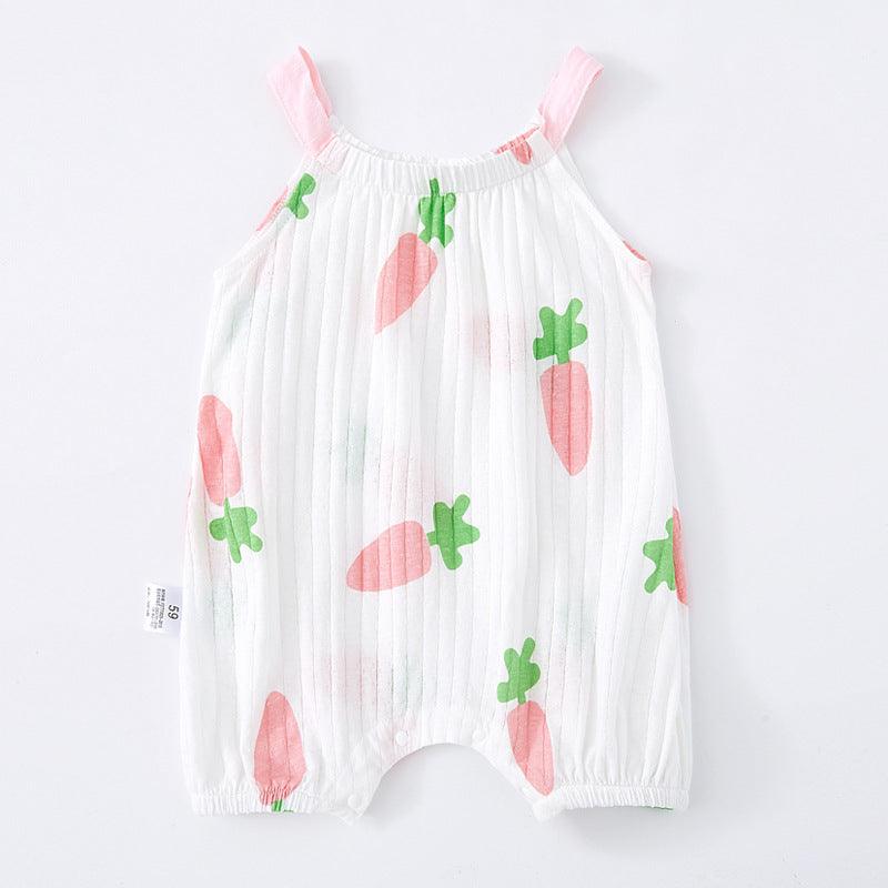 Charming Baby Cotton Sling One-Piece Summer Outfit - Vogue Aura