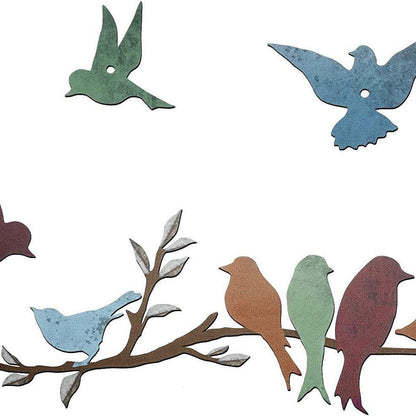 Charming Bird Branch Iron Wall Art - Vogue Aura