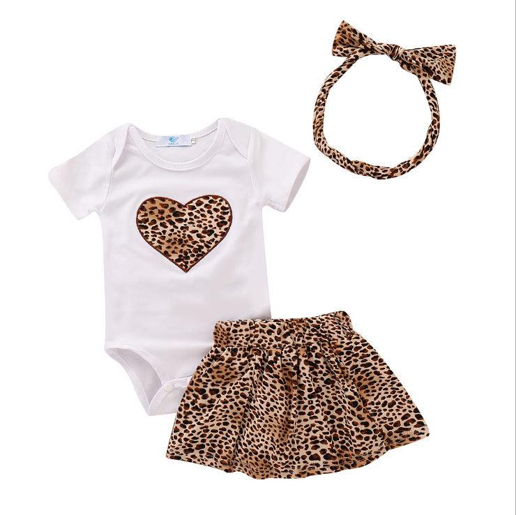 Charming Cotton Love Print Romper for Girls - Vogue Aura