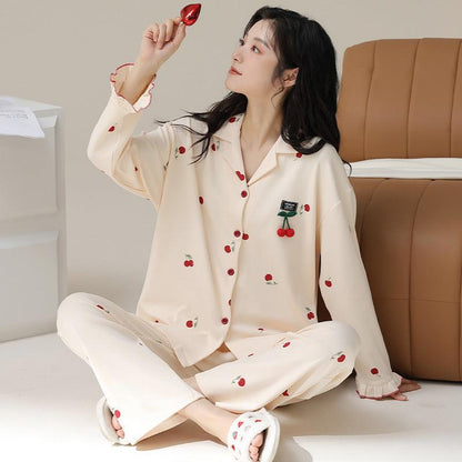 Customizable Reversible Cotton Sleepwear Set for Women - Vogue Aura