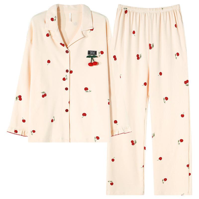 Charming Customizable Reversible Cotton Sleepwear for Women - Vogue Aura