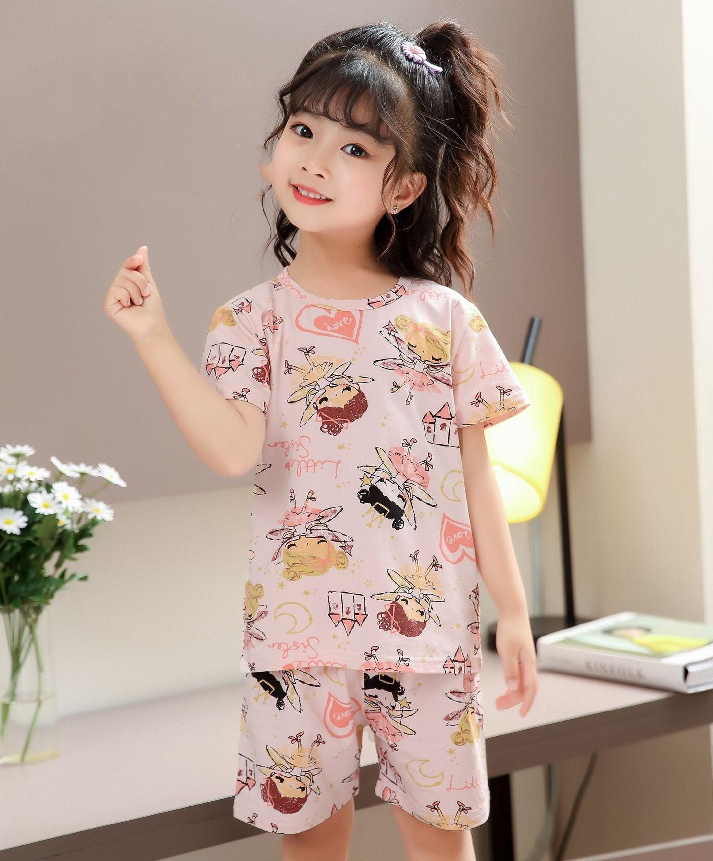 Charming Korean-Inspired Kids' Pajama Set for Cozy Home Relaxation - Vogue Aura