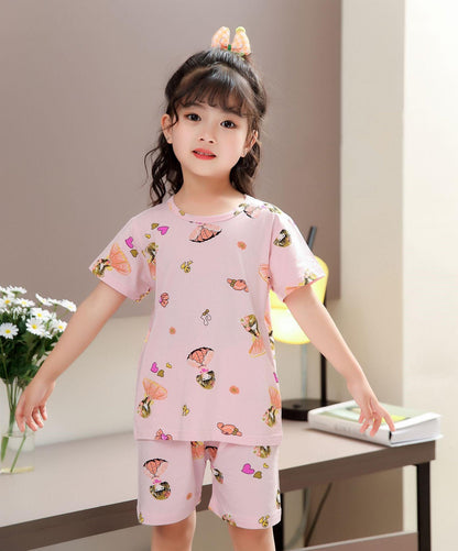 Charming Korean-Inspired Kids' Pajama Set for Cozy Home Relaxation - Vogue Aura