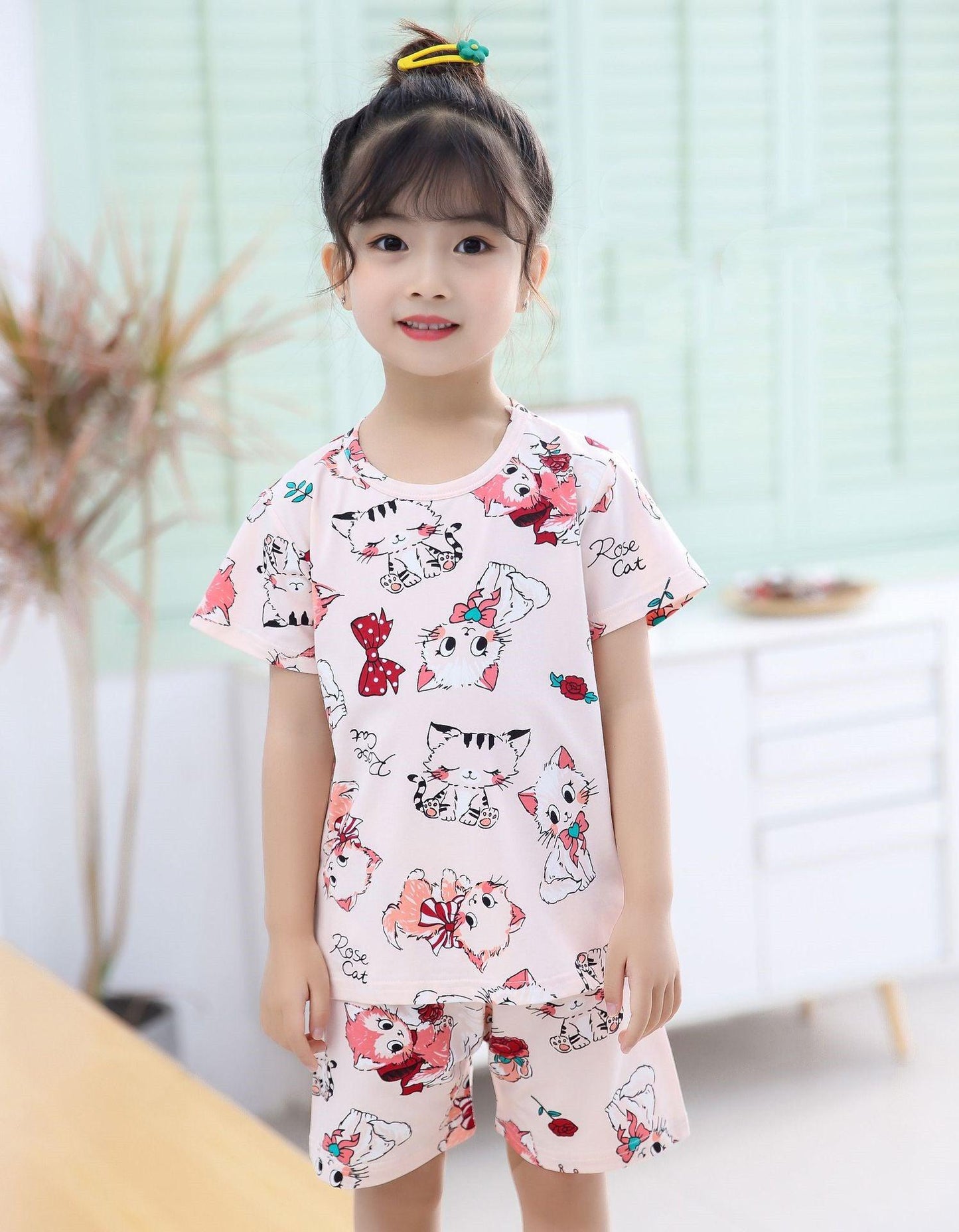 Charming Korean-Inspired Kids' Pajama Set for Cozy Home Relaxation - Vogue Aura