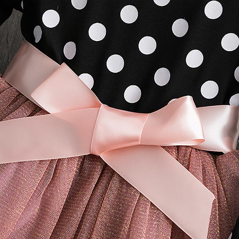 Charming Polka Dot Cotton Dress for Little Girls - Vogue Aura