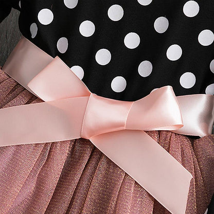 Charming Polka Dot Cotton Dress for Little Girls - Vogue Aura