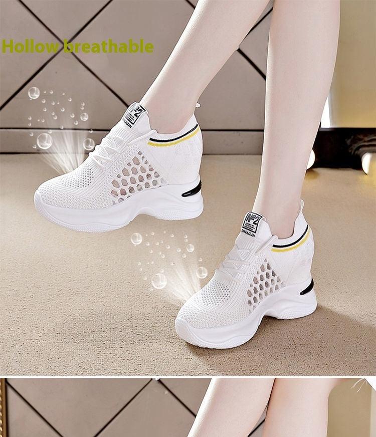 Chic Breathable Slimming Sneakers with Height Boosting Insoles for Women - Vogue Aura