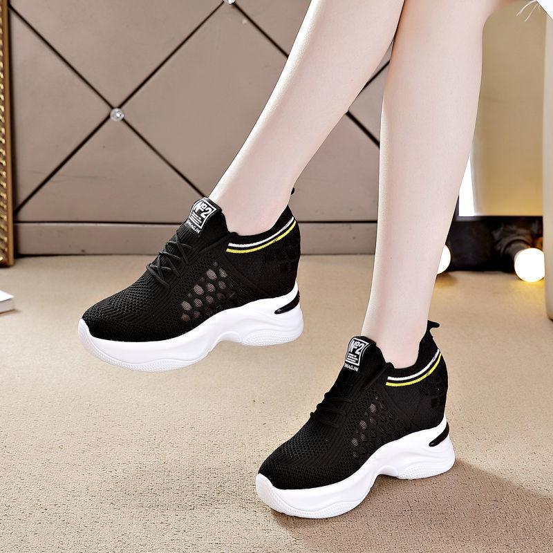 Chic Breathable Slimming Casual Sneakers with Height Boosting Insoles for Women - Vogue Aura