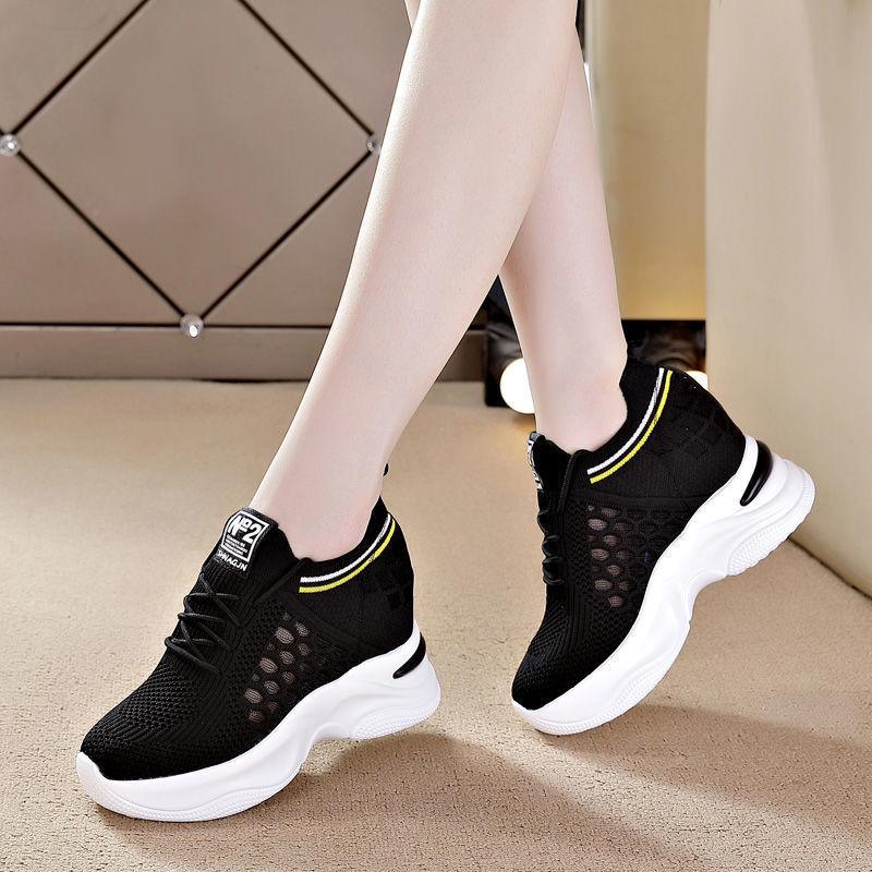 Chic Breathable Slimming Casual Sneakers with Height Boosting Insoles for Women - Vogue Aura