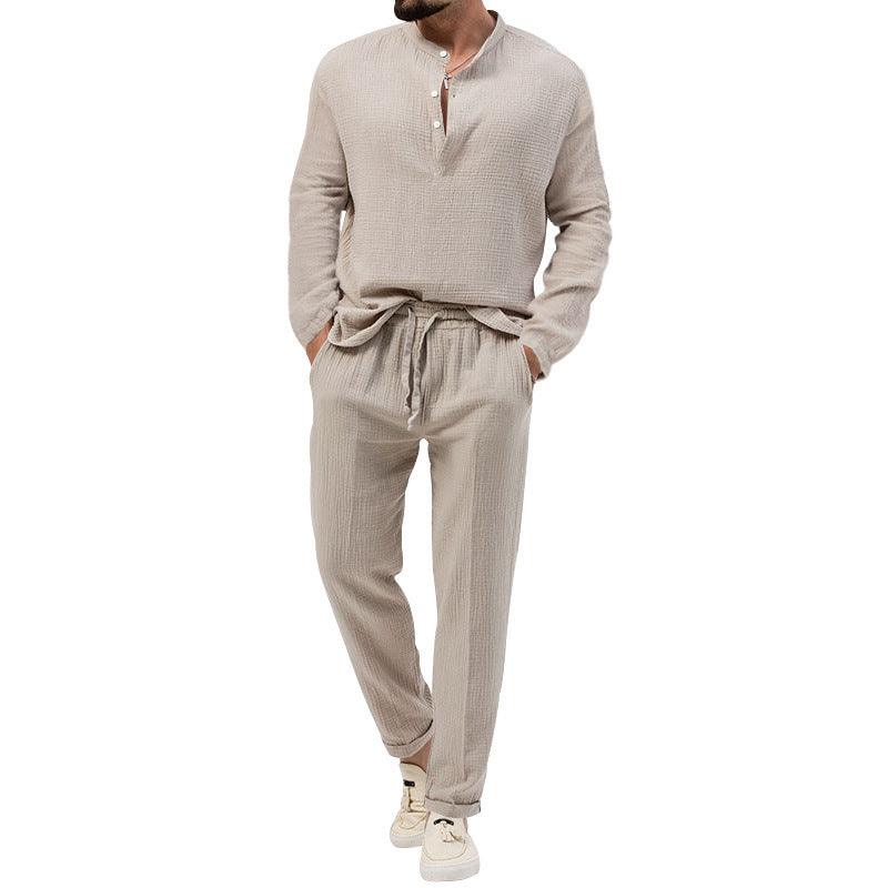 Chic Casual Long Sleeve T-Shirt and Trouser Set - Vogue Aura