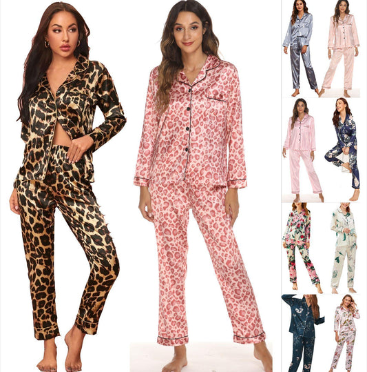 Chic European-American Inspired Women's Pajama Set for Home Comfort - Vogue Aura