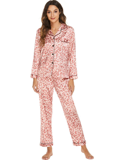 Chic European-American Women's Pajama Set for Luxurious Comfort - Vogue Aura