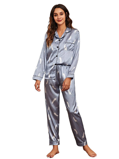 Chic European-American Women's Pajama Set for Luxurious Comfort - Vogue Aura