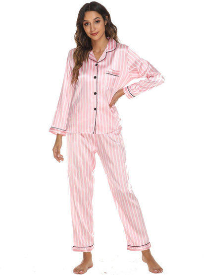 Chic European-American Women's Pajama Set for Luxurious Comfort - Vogue Aura