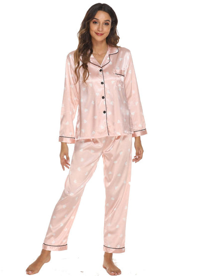 Chic European-American Women's Pajama Set for Luxurious Comfort - Vogue Aura