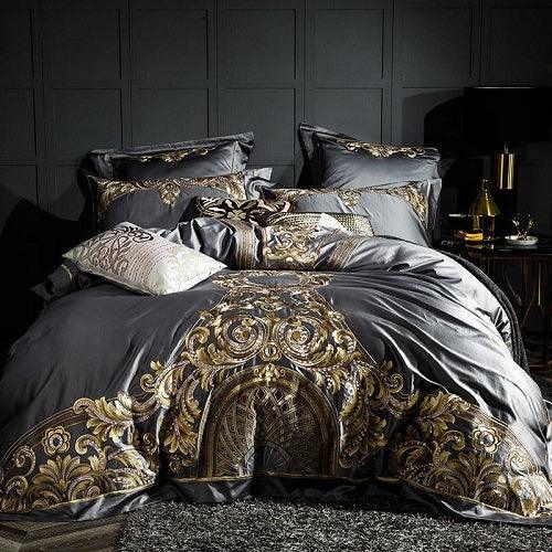 Chic Floral Embroidery Cotton Quilt Cover Set - Vogue Aura