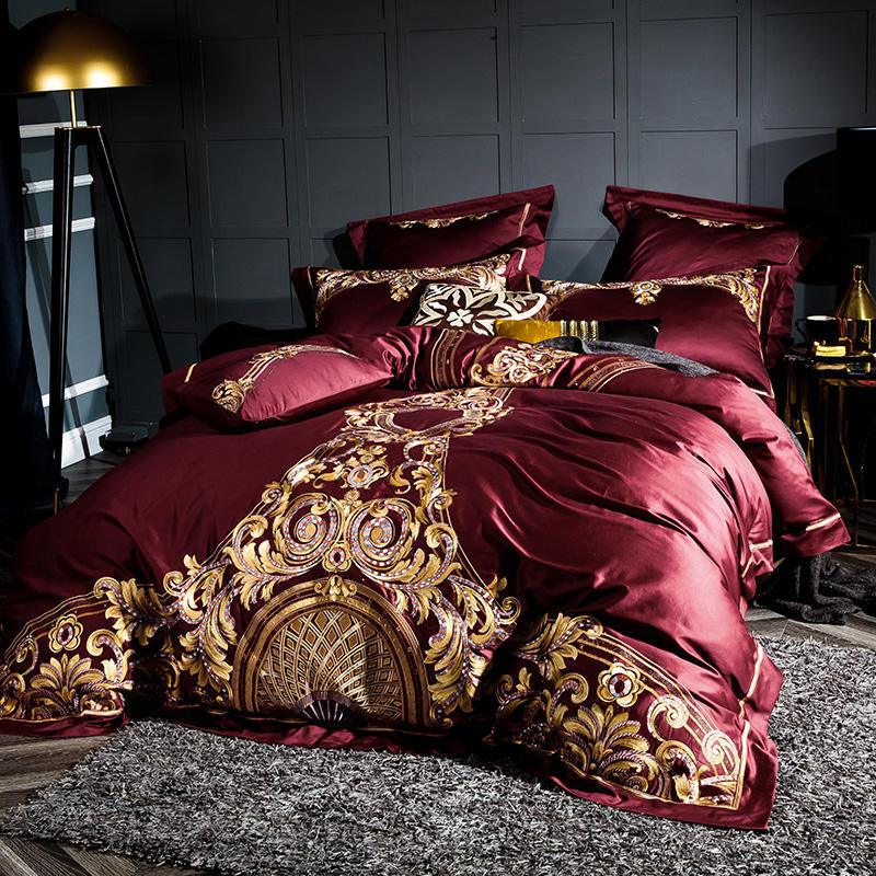 Chic Floral Embroidery Cotton Quilt Cover Set - Vogue Aura