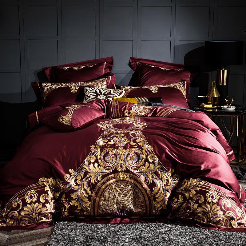 Chic Floral Embroidery Cotton Quilt Cover Set - Vogue Aura