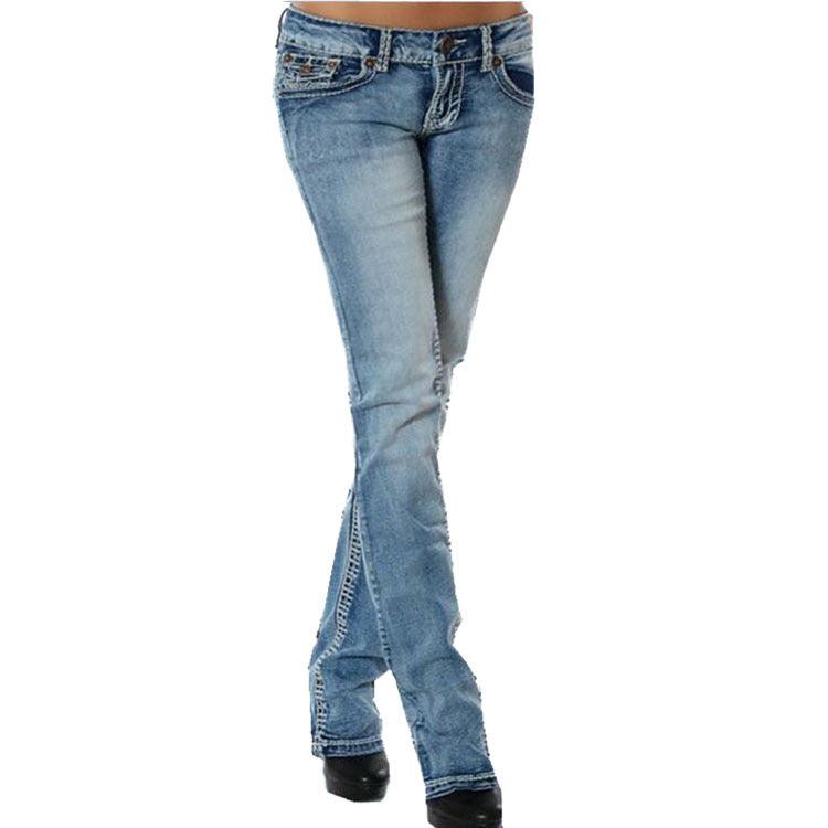 Chic High-Waisted Slim Fit Denim Jeans for Women - Vogue Aura