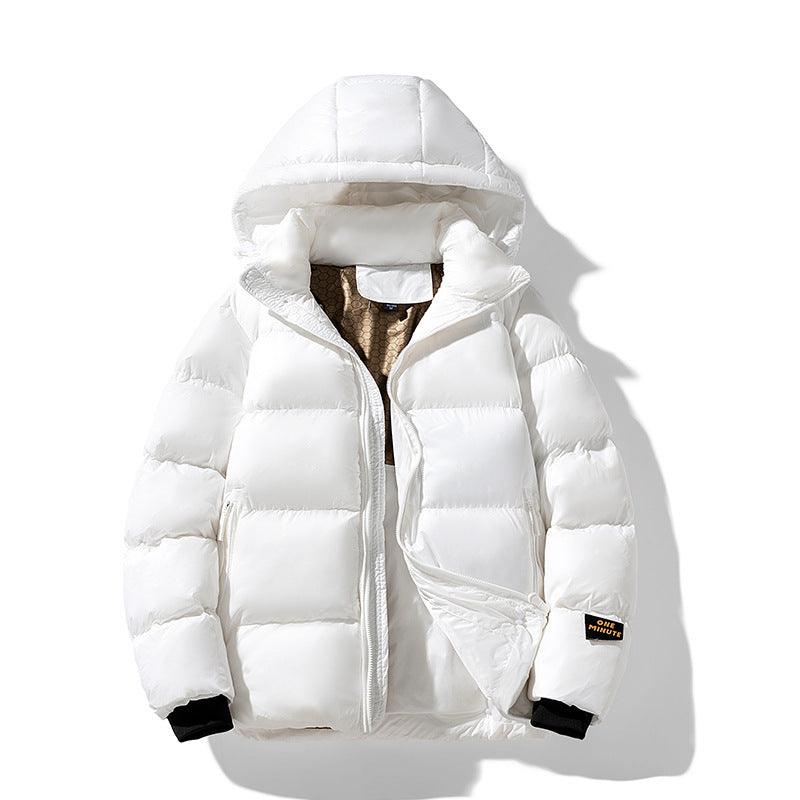 Chic Plus Size Hooded Cotton-Padded Winter Coat for Youth - Vogue Aura