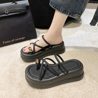 Chic Retro Platform Sandals for Effortless Summer Style - Vogue Aura