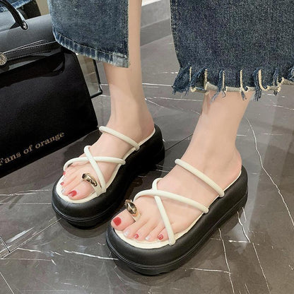 Chic Retro Platform Sandals for Effortless Summer Style - Vogue Aura