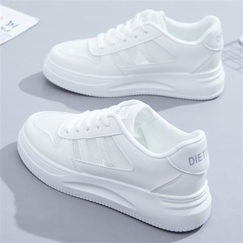 Chic Summer White Sneakers for Women - Versatile Casual Sports Style - Vogue Aura