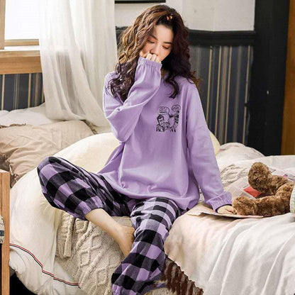 Chic Women's Premium Milk Silk Long Sleeve Pajama Set - Vogue Aura