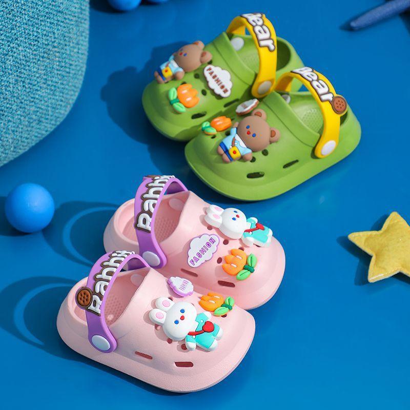 Children's Slippers Summer Cute Outdoor Soft Bottom Non-slip Boys And Girls Sandals Infant Kid Baby Hole Shoes - Vogue Aura