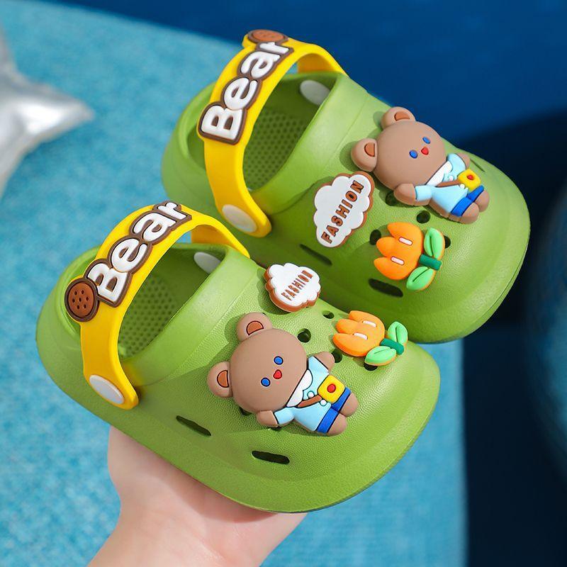 Children's Slippers Summer Cute Outdoor Soft Bottom Non-slip Boys And Girls Sandals Infant Kid Baby Hole Shoes - Vogue Aura