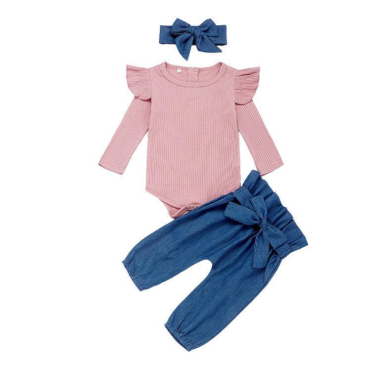 Cotton Long Sleeve Baby Pullover Jumpsuit - Vogue Aura