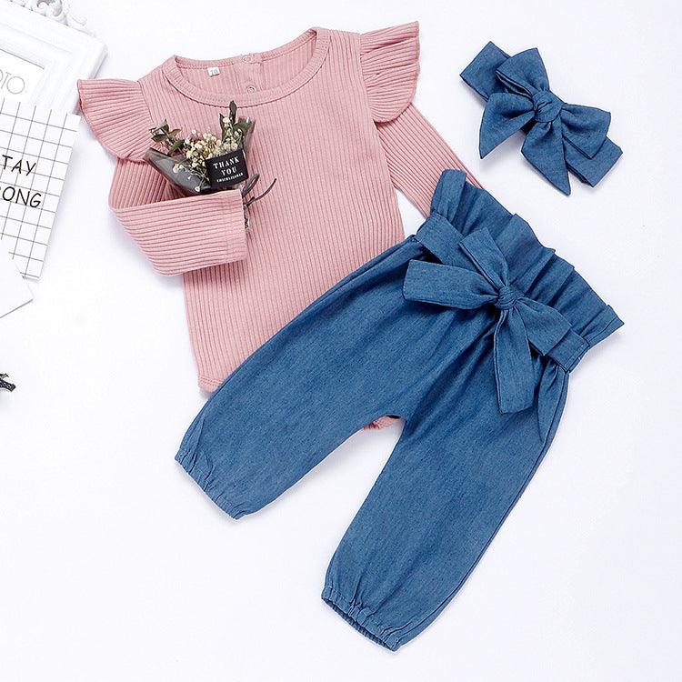 Cotton Long Sleeve Baby Pullover Jumpsuit - Vogue Aura