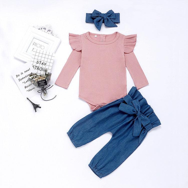 Cotton Long Sleeve Baby Pullover Jumpsuit - Vogue Aura