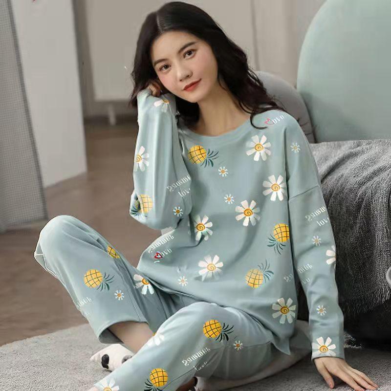 Charming Women’s Pajama Set in Playful Cartoon Print - Vogue Aura