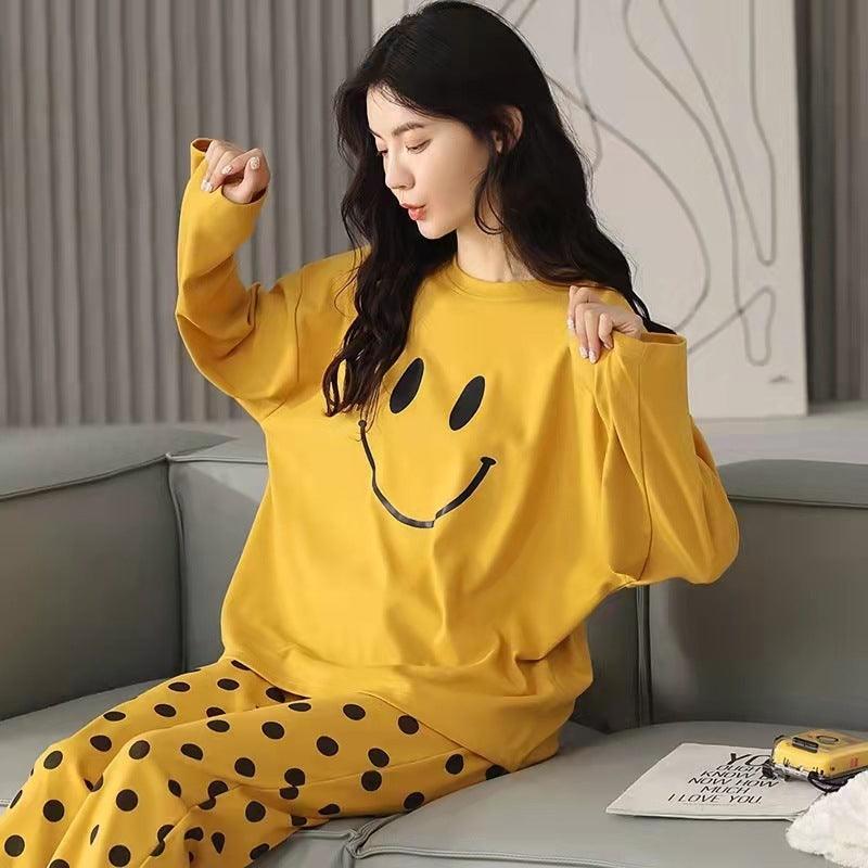 Charming Women’s Pajama Set in Playful Cartoon Print - Vogue Aura