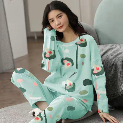 Charming Women’s Pajama Set in Playful Cartoon Print - Vogue Aura