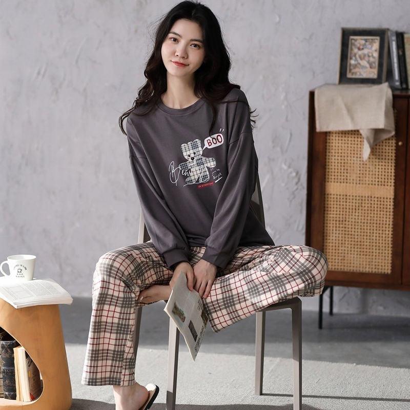 Charming Women’s Pajama Set in Playful Cartoon Print - Vogue Aura