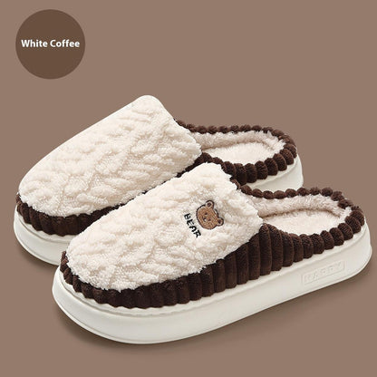 Cozy Cartoon Thermal Plush Slippers for Men - Vogue Aura