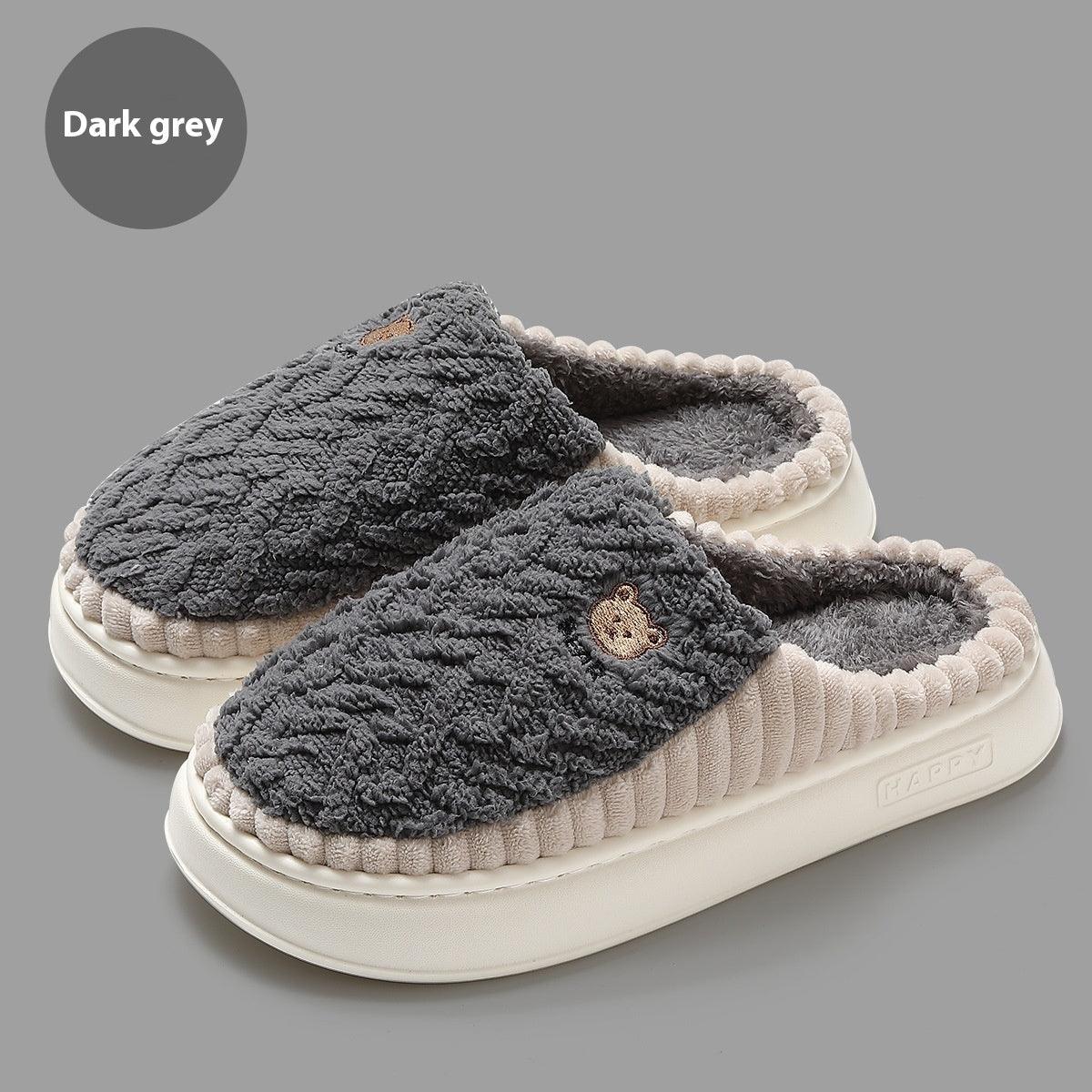 Cozy Cartoon Thermal Plush Slippers for Men - Vogue Aura