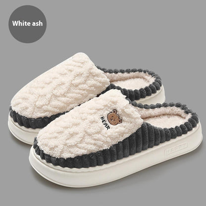 Cozy Cartoon Thermal Plush Slippers for Men - Vogue Aura