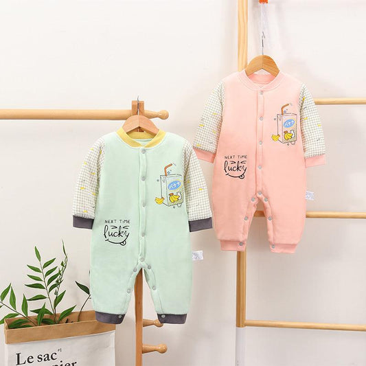 Cozy Cotton Long Sleeve Baby Rompers - Vogue Aura