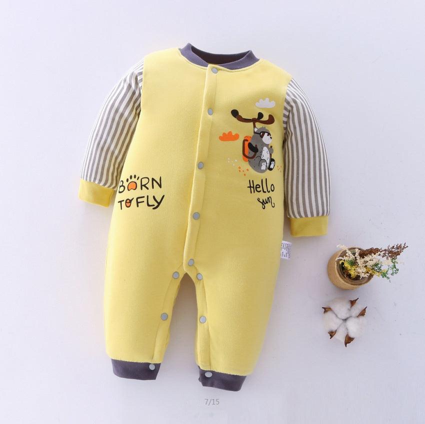 Cozy Cotton Long Sleeve Baby Rompers - Vogue Aura