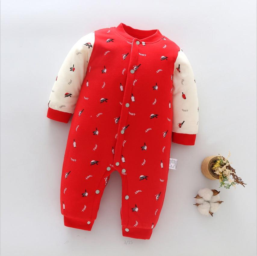 Cozy Cotton Long Sleeve Baby Rompers - Vogue Aura