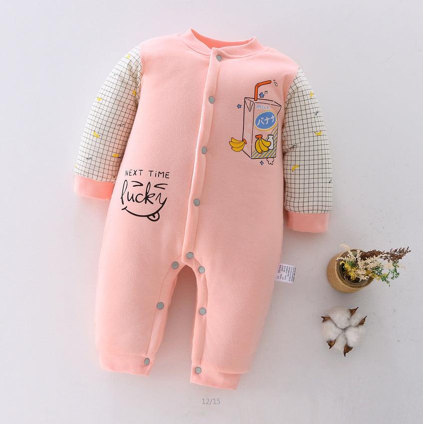 Cozy Cotton Long Sleeve Baby Rompers - Vogue Aura